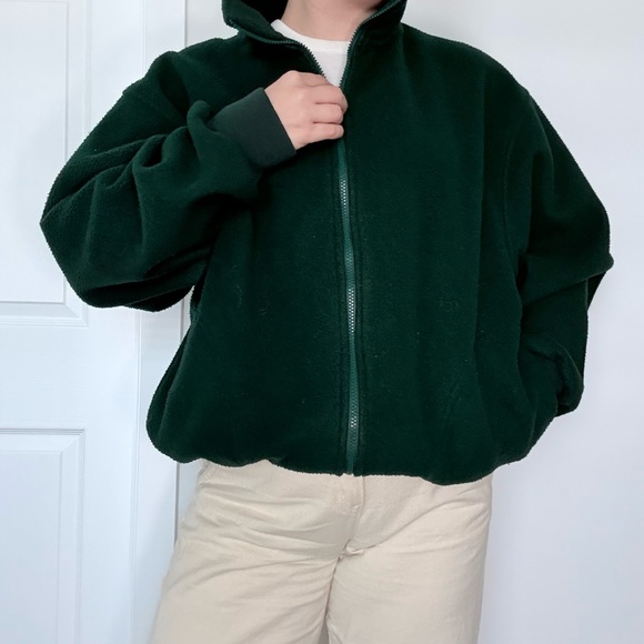Deep Green Plush Fleece Jacket - XL - Picture 2 of 6